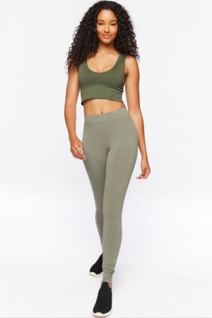 Leggins Forever 21 Basic High Rise Mujer Tea | LVfjX3Zs2i5