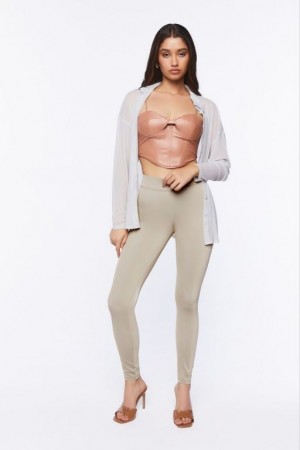 Leggins Forever 21 Faux Cuero High Rise Mujer Goat | v8q9SEmzv7l