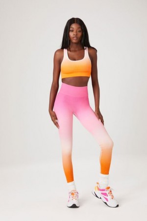 Leggins Forever 21 Seamless Active Gradient Mujer Naranjas Multicolor | CkCkAocGdVL