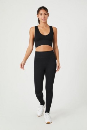 Leggins Forever 21 Seamless Stirrup Mujer Negras | QxFknfuzEEq