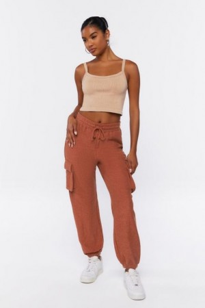 Pantalon Forever 21 Cargo Drawstring Joggers Mujer Sienna | f793eD7zvq3