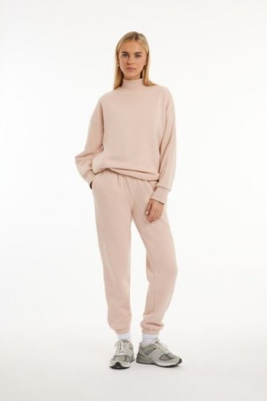 Pantalon Forever 21 Cuffed Fleece Joggers Mujer Marrones Claro | 1LvWl5rBMzw