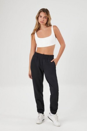 Pantalon Forever 21 Cuffed Fleece Joggers Mujer Negras | taPIgxK25dI