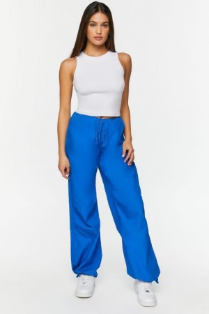 Pantalon Forever 21 Drawstring Low Rise Parachute Mujer Azules Oscuro | b0IFnYlQHRr