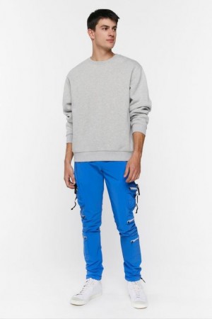 Pantalon Forever 21 Drawstring Utility Joggers Hombre Azul Real Azules | 5vhZoPTYgLN