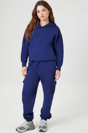 Pantalon Forever 21 Fleece Cargo Joggers Mujer Azul Marino | TdcJj5VVdtZ