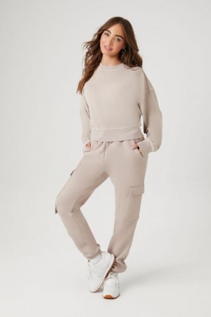 Pantalon Forever 21 Fleece Cargo Mujer Goat | Z5RUeSx45cG