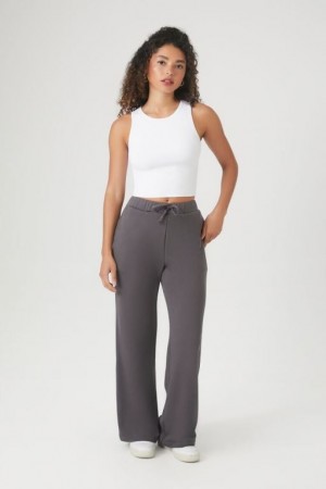 Pantalon Forever 21 French Terry Drawstring Mujer Gris | MwH8aw7iLeP