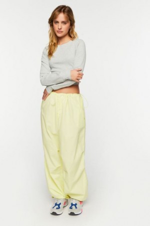 Pantalon Forever 21 Low Rise Drawstring Parachute Mujer Verde | BQ2Qo1WpKot