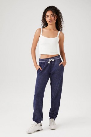 Pantalon Forever 21 Mineral Wash Drawstring Joggers Mujer Azul Marino | StXRwIjjygF