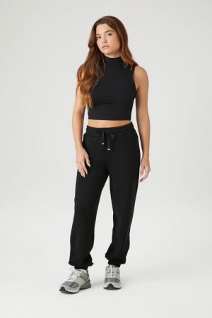 Pantalon Forever 21 Scuba Knit Drawstring Joggers Mujer Negras | Q68NIAtdSKv