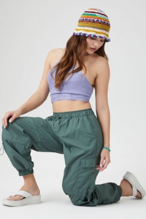 Pantalon Forever 21 Toggle Drawstring Joggers Mujer Gris Verde | lcAzLCUMMV0