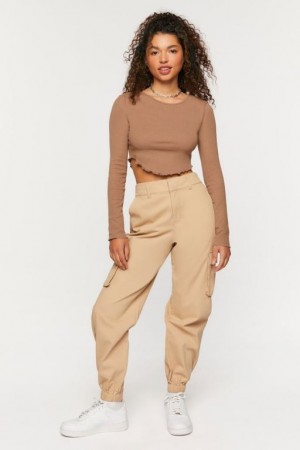 Pantalon Forever 21 Twill Cargo Joggers Mujer Verde Oscuro | ZD8xBEmXiFo