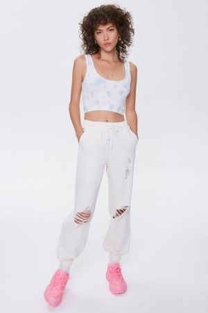 Pantalon Forever 21 Twill Drawstring Joggers Mujer Blancas | BcsRIdr9NpO