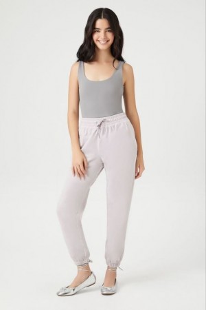 Pantalon Forever 21 Velour Drawstring Joggers Mujer Wisteria | FSdGNTIT6UL