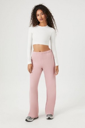 Pantalon Forever 21 Waffle Knit Mujer Rosas | 4fQUDMJ9jnp