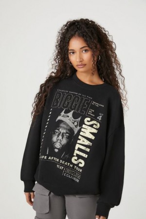 Pullover Forever 21 Biggie Smalls Estampadas Mujer Negras Multicolor | rMT0bF5KRny