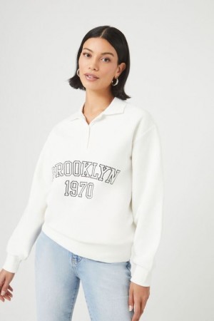 Pullover Forever 21 Brooklyn Estampadas Mujer Blancas Multicolor | lFovGpaEoWh