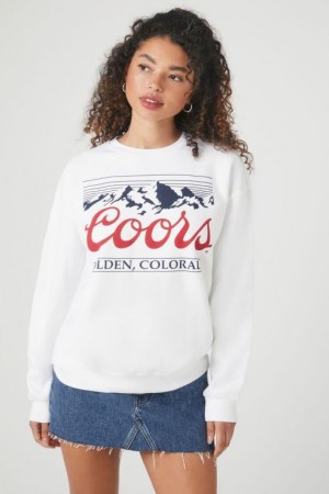 Pullover Forever 21 Coors Estampadas Mujer Blancas Multicolor | i5xm5OcKouO