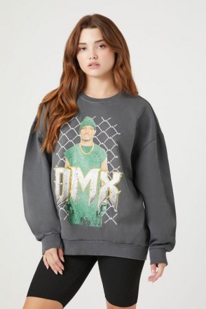 Pullover Forever 21 Fleece Dmx Estampadas Mujer Gris Multicolor | 8WnRCrsho5Z