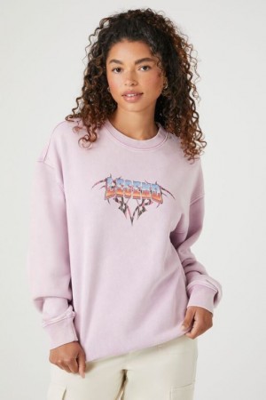 Pullover Forever 21 Legend Estampadas Mujer Moradas Multicolor | FUKGBr0HcET