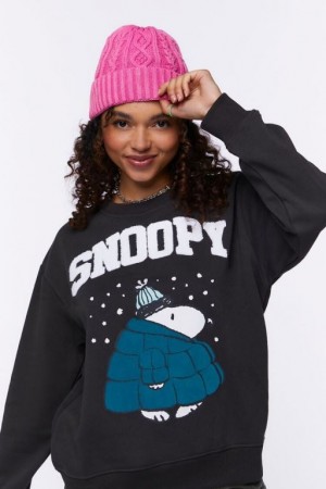 Pullover Forever 21 Snoopy Estampadas Mujer Gris Multicolor | vSBy6gUHmGi