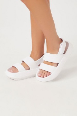 Sandalias Forever 21 Dual Strap Mujer Blancas | dfwuURg33dQ