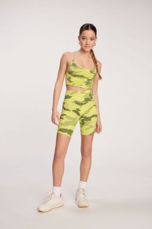 Short Forever 21 Active Camo Print Biker Mujer Verde Verde | 0uIkjeZhxEC