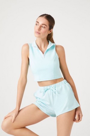 Short Forever 21 Active Drawstring Mujer Azules | mMpwGp8VRve