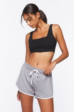 Short Forever 21 Active Drawstring Ringer Mujer Gris | NMrG427kePz