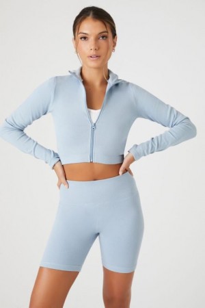 Short Forever 21 Active Seamless Biker Mujer Azules | gjULGWFOlsu