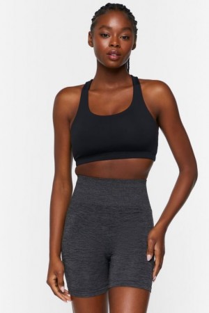 Short Forever 21 Active Seamless Space Dye Biker Mujer Negras | c03Chvf3rVJ