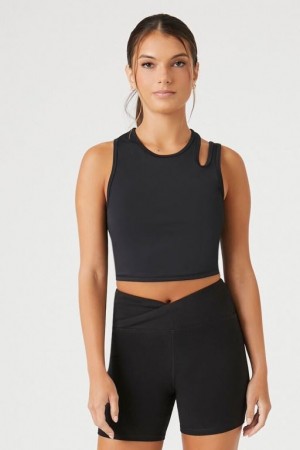 Short Forever 21 Active Surplice Biker Mujer Negras | QnhCQWmgi7n