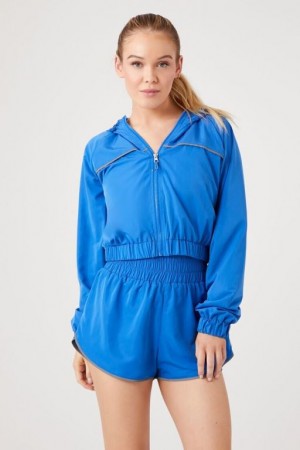 Short Forever 21 Active Windbreaker Mujer Azules | WOTogjxEi90