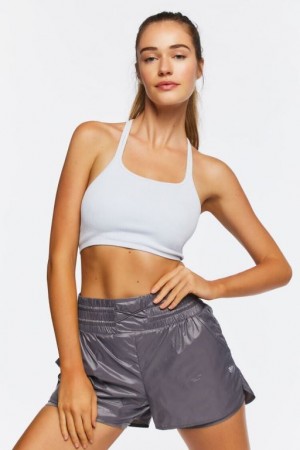 Short Forever 21 Active Windbreaker Mujer Gris | ohWaQIrDo8n