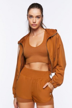 Short Forever 21 Active Windbreaker Mujer Toffee | ZavWL9lRv9S