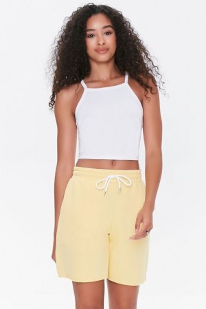 Short Forever 21 Basic French Terry Sweatshorts Mujer Butter | 42S3pz2BYFx