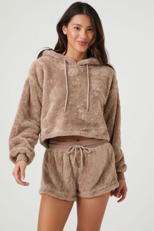 Short Forever 21 Faux Fur Drawstring Pajama Mujer Goat | 53qxJODT75t