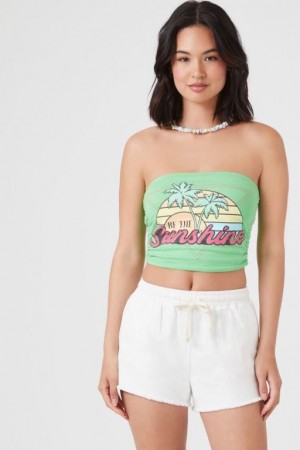 Short Forever 21 Frayed Drawstring Mujer Blancas | pB5dm0O0giW