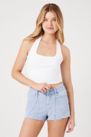 Short Forever 21 High Rise Denim Mujer Azules Claro | nlSNHiGdw06