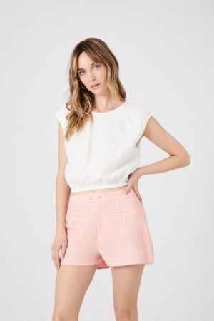 Short Forever 21 High Rise Pull On Mujer Rosas | 7pQm7NIFNq5