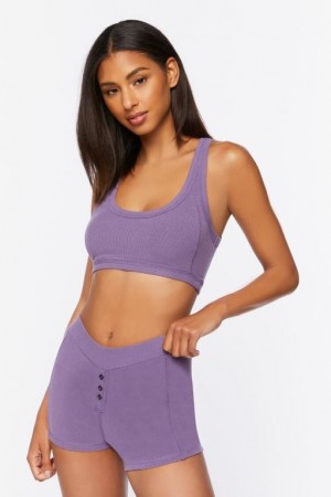 Short Forever 21 Lounge Boxer Mujer Sugarplum | EMdOU5eRt4O