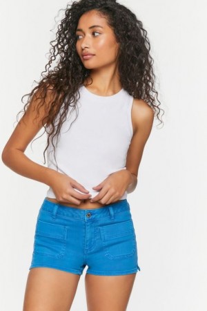 Short Forever 21 Low Rise Denim Mujer Azules | b1cXQookE69