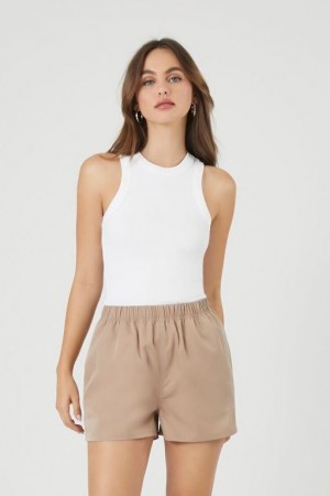 Short Forever 21 Mid Rise Pull On Mujer Gris Marrones | 78ncQnvw2Ul