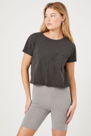 Short Forever 21 Organically Grown Cotton Bike Mujer Gris | 7CewLbENWJo