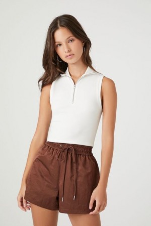 Short Forever 21 Pull On Drawstring Mujer Chocolate | xo1mMXJNJHz