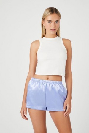 Short Forever 21 Satin Pull On Mujer Azules | i1phZ20xM2c