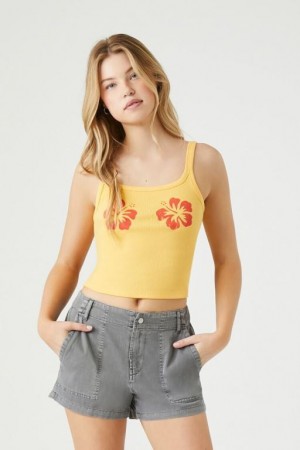 Short Forever 21 Twill Pull On Mujer Gris | UHcWq0fuSj1