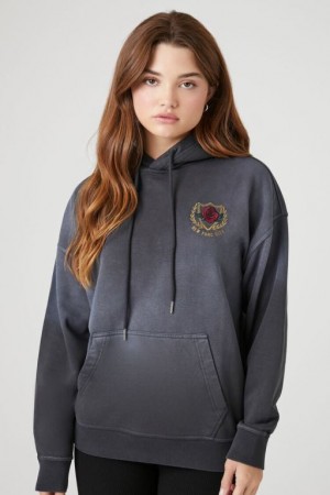 Sudadera con Capucha Forever 21 New York Estampadas Fleece Mujer Azules Multicolor | UwO4EDAfqVG