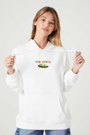 Sudadera con Capucha Forever 21 Sup Losers Alien Estampadas Mujer Blancas Multicolor | O3SpfYSsjYc